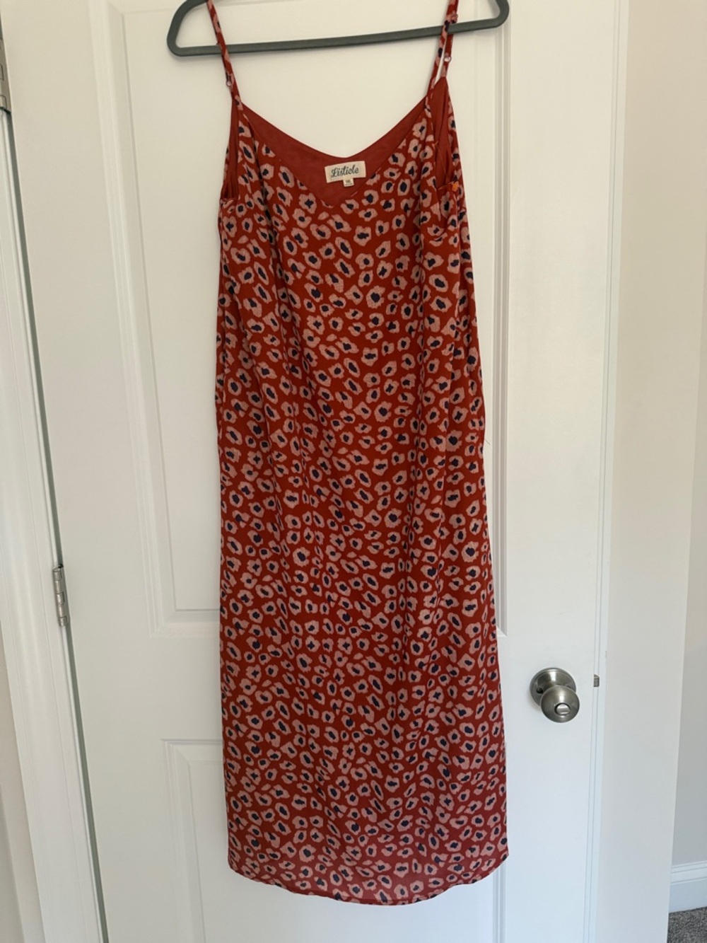 Listicle Rust-Orange Midi Slip Dress